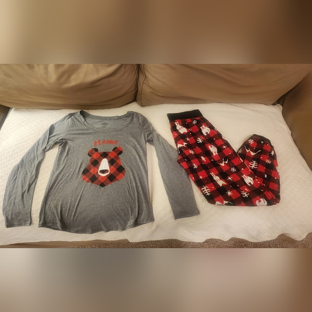 Women's Wondershop Matching Family Pajamas- "Mama" Bear Buffalo Plaid